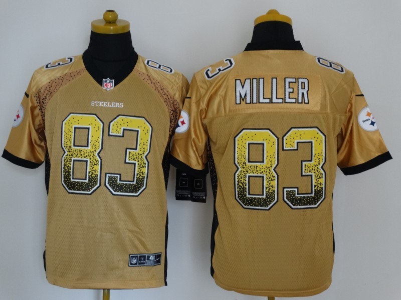Men's Pittsburgh Steelers Heath Miller #83 Gold Jersey